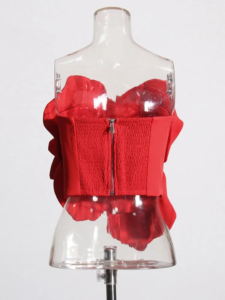 Elina Top - Red, White, Black - PreOrder