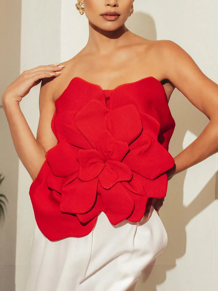 Elina Top - Red, White, Black - PreOrder