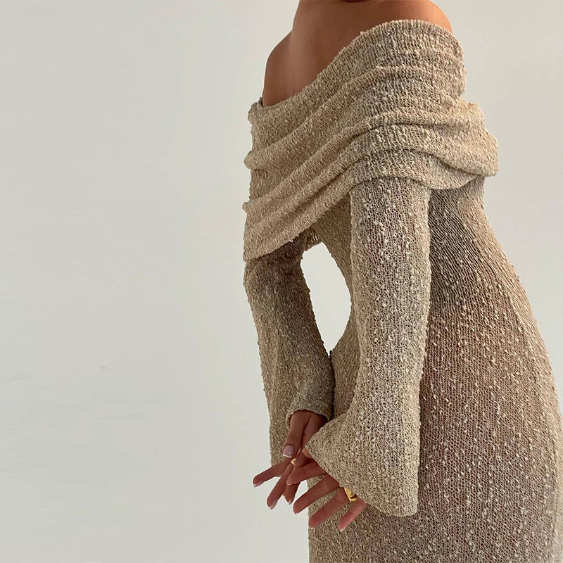 Maela Knit Dress - Sand - PreOrder