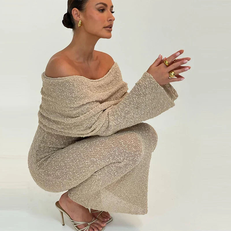 Maela Knit Dress - Sand - PreOrder