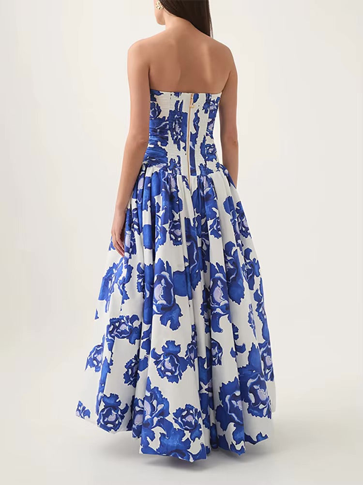 Petra Dress - Blue Floral