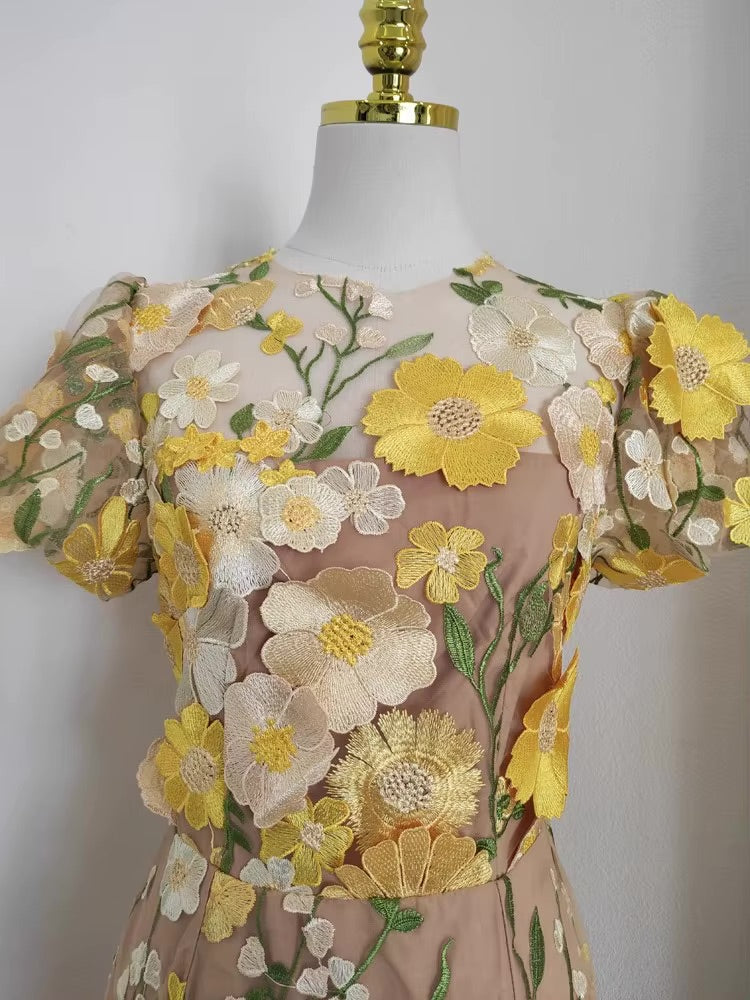 Adelena Dress - Yellow