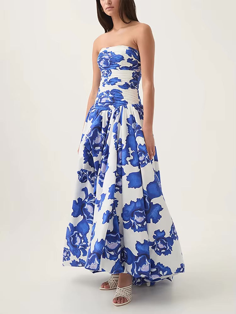 Petra Dress - Blue Floral