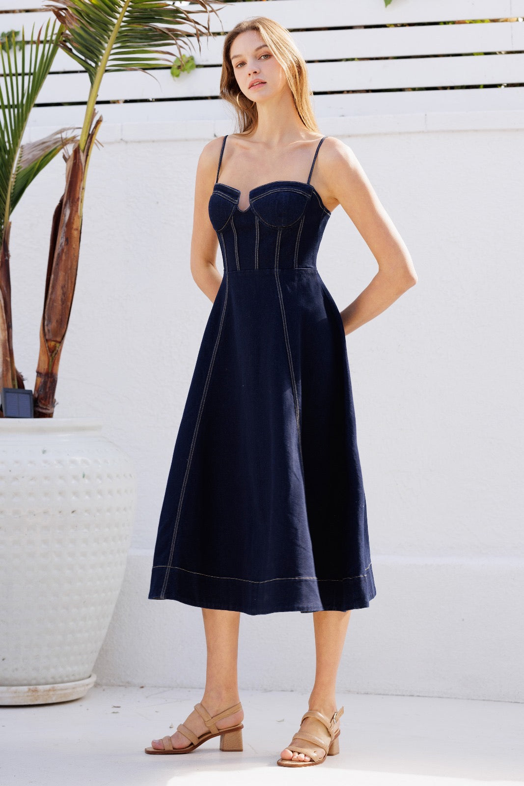 Georgia Denim Midi Dress