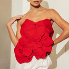 Elina Top - Red, White, Black - PreOrder