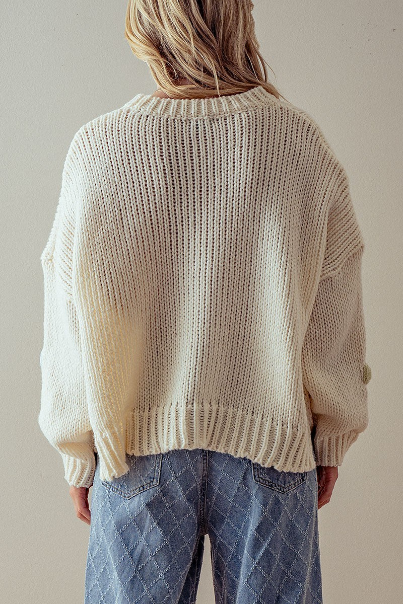 Daisies Sweater - Ivory