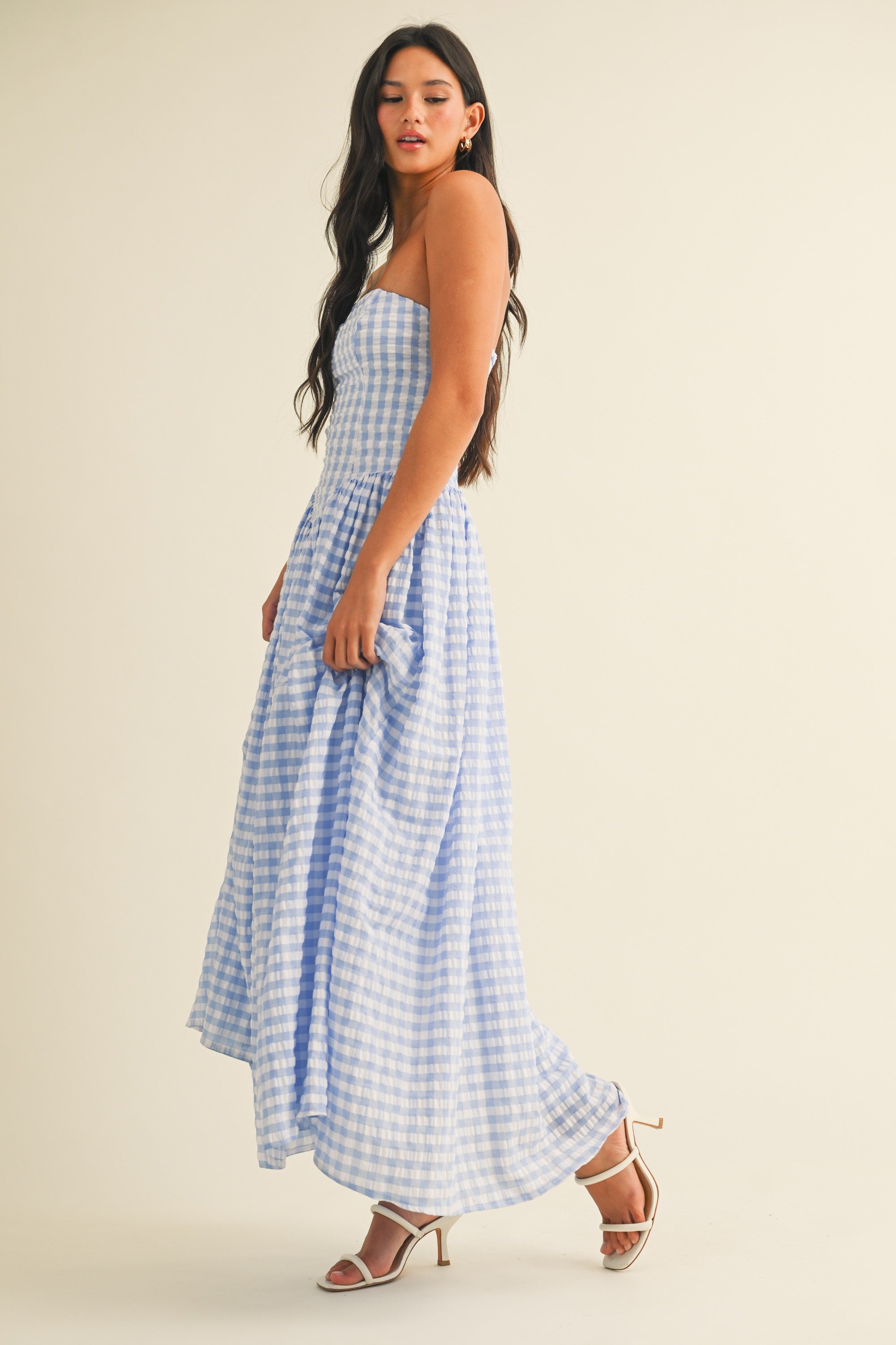 River Gingham Dress