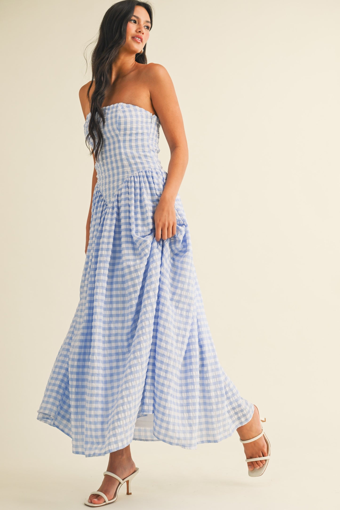 River Gingham Dress