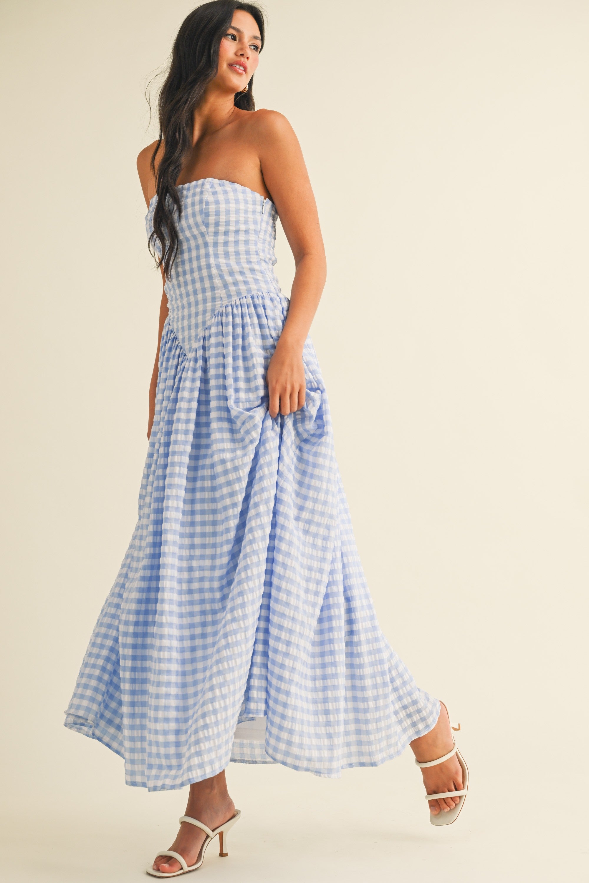 River Gingham Dress