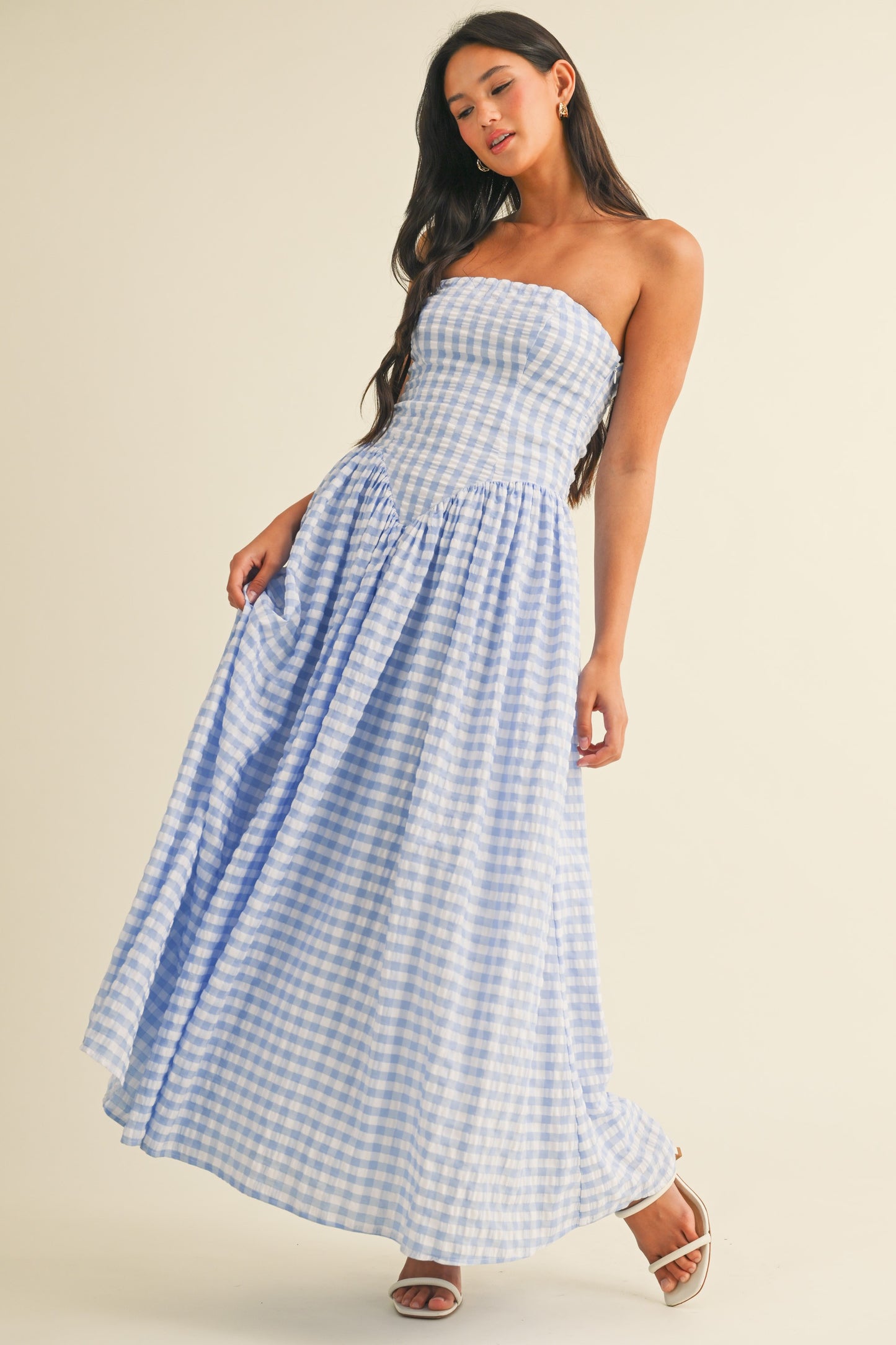 River Gingham Dress