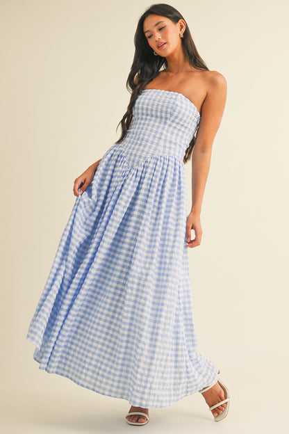 River Gingham Dress