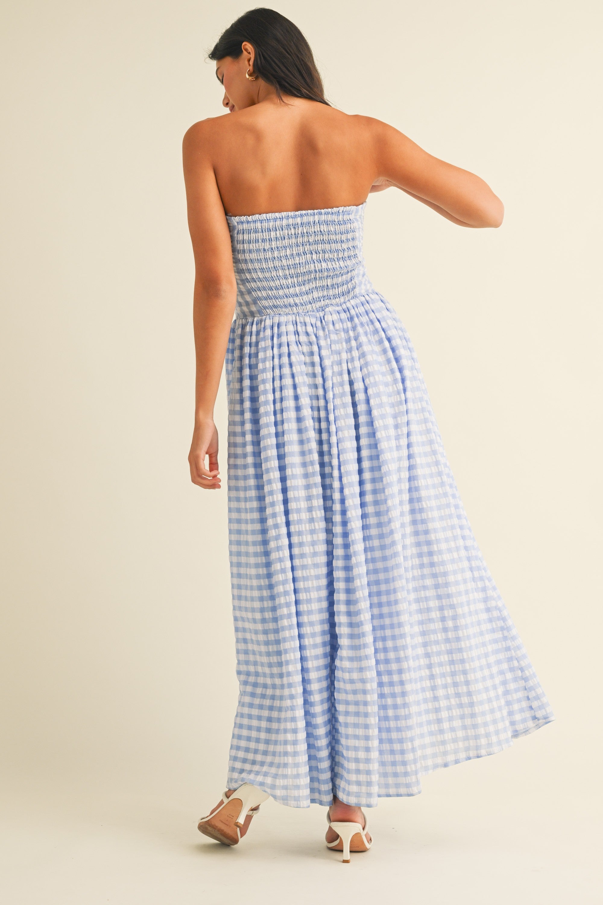 River Gingham Dress