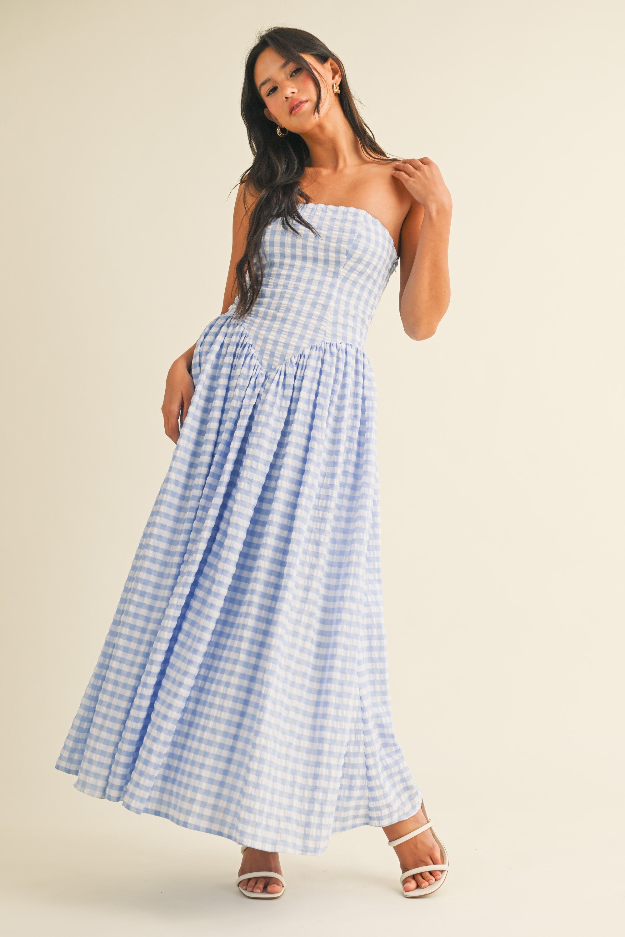 River Gingham Dress