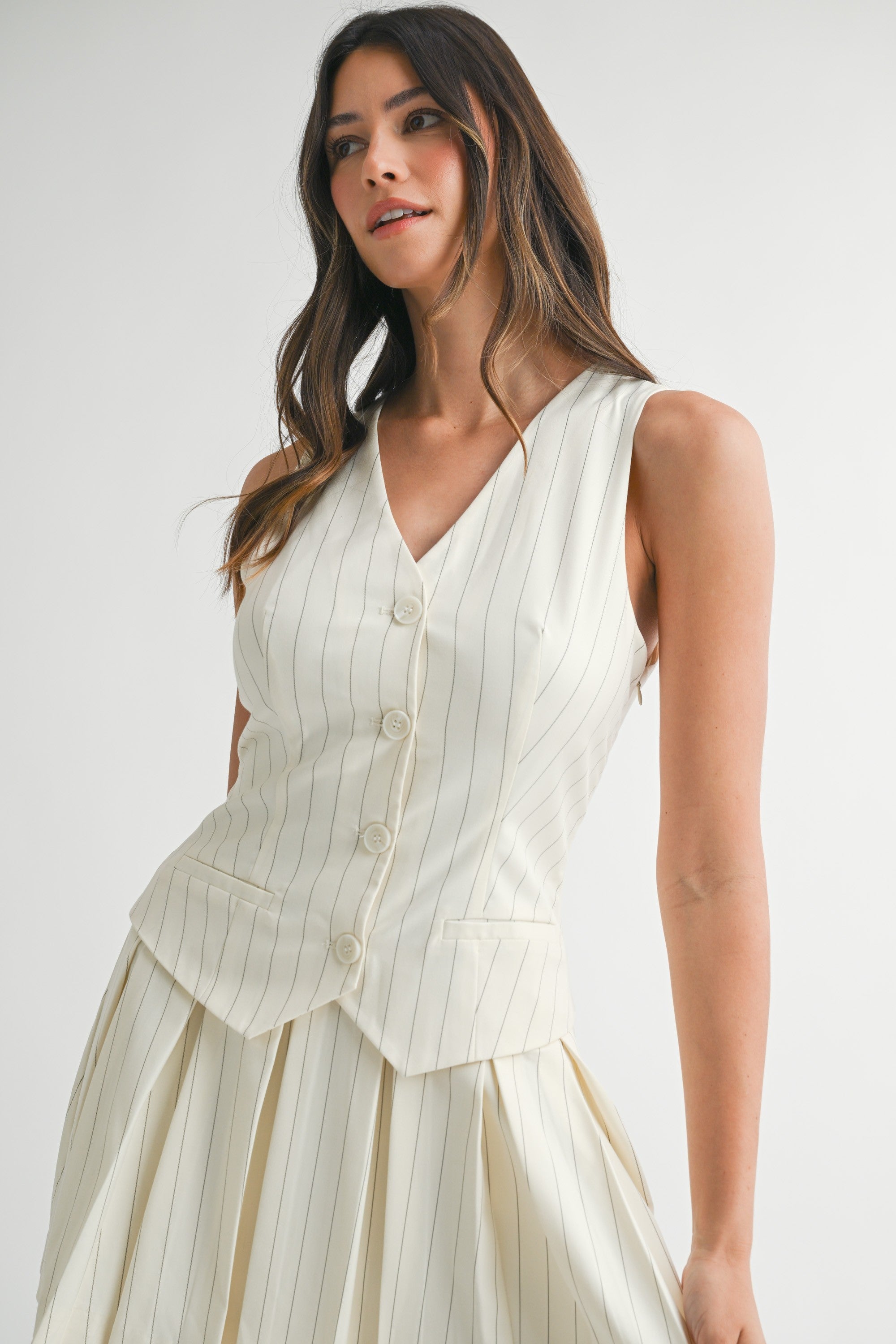 Cordelia Pinstripe Dress