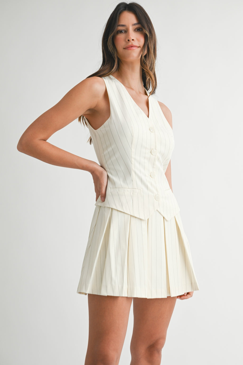 Cordelia Pinstripe Dress