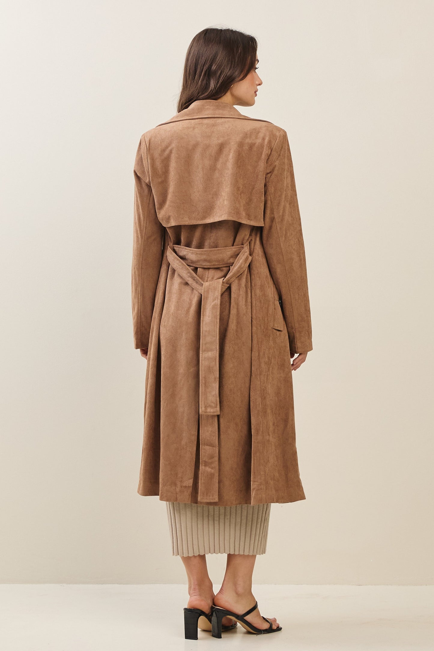 Hilary Suede Trench Coat