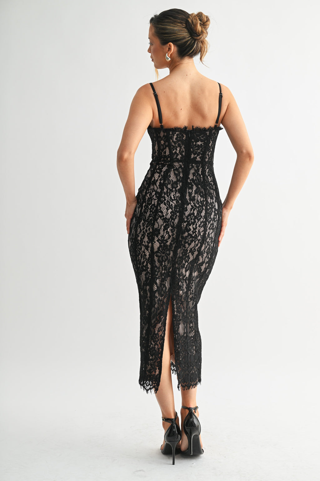Giselle Lace Dress - Black
