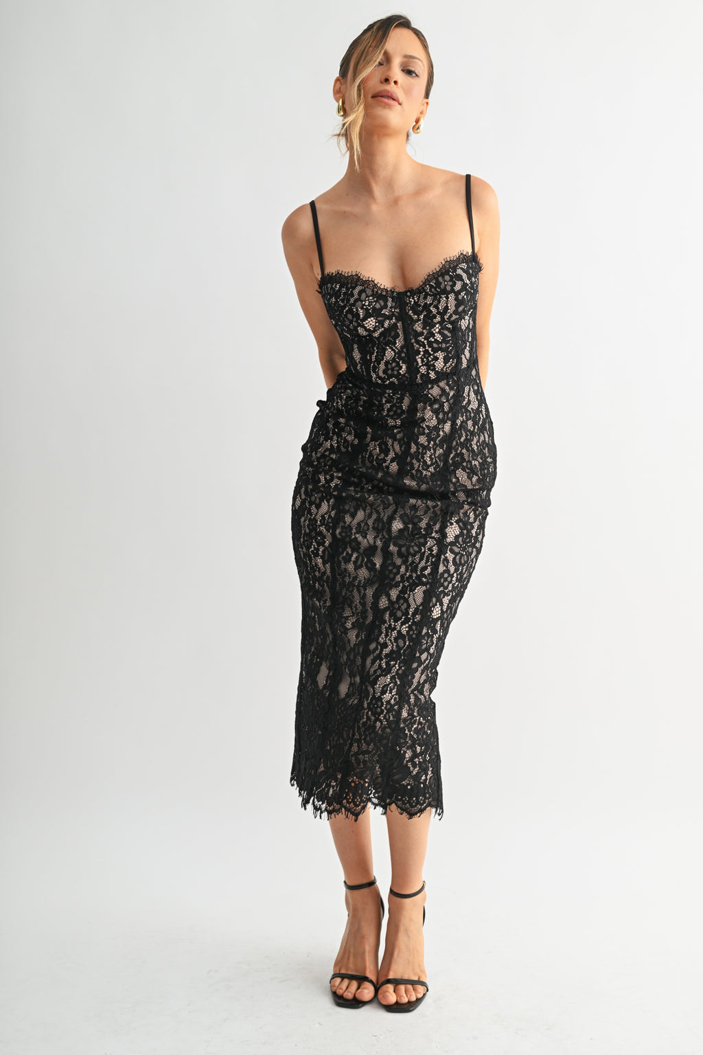 Giselle Lace Dress - Black