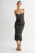 Giselle Lace Dress - Black