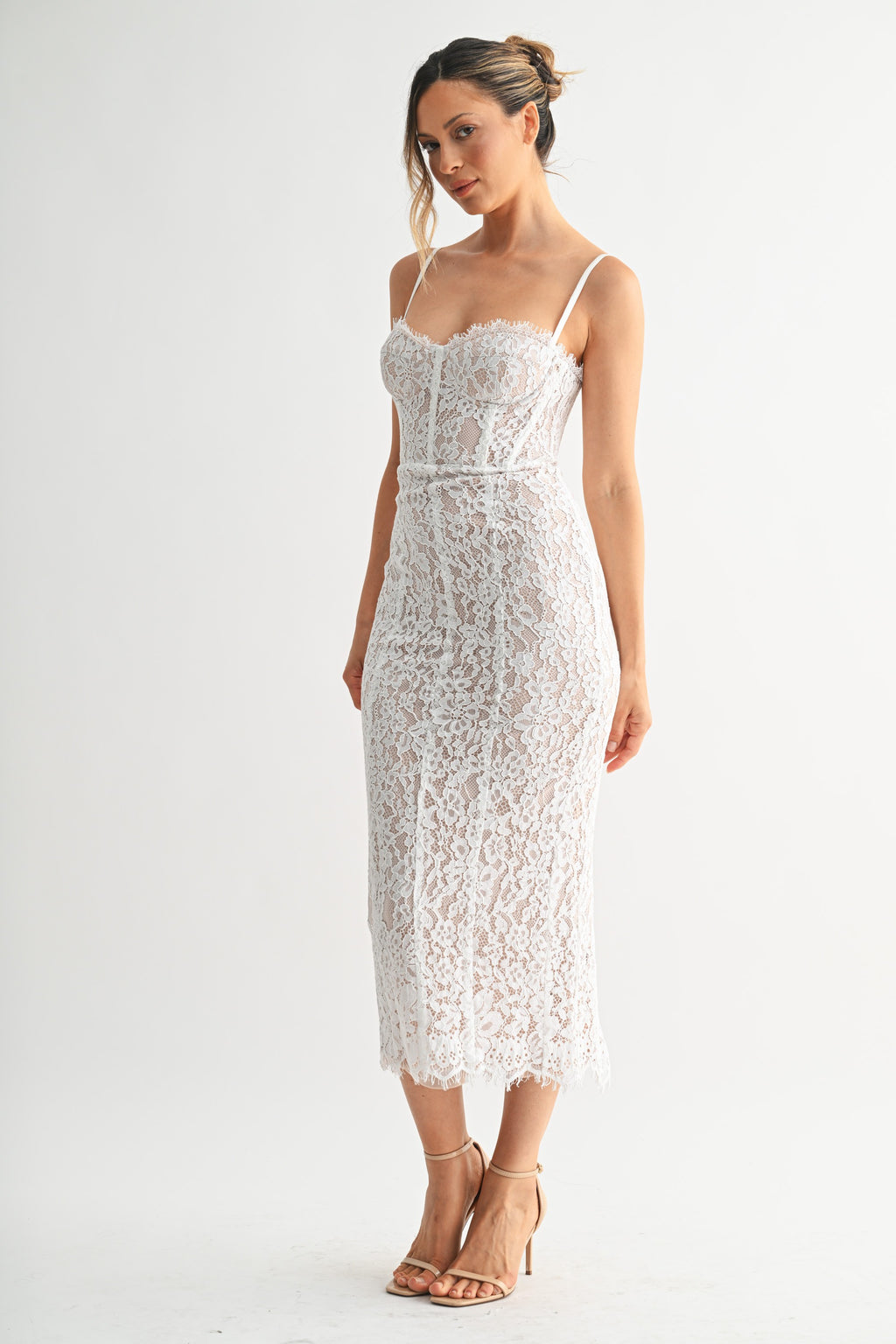 Giselle Lace Dress - White