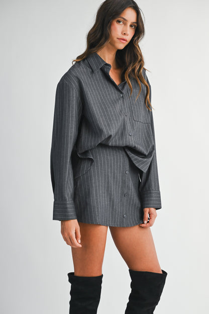 Janina Pinstripe Set