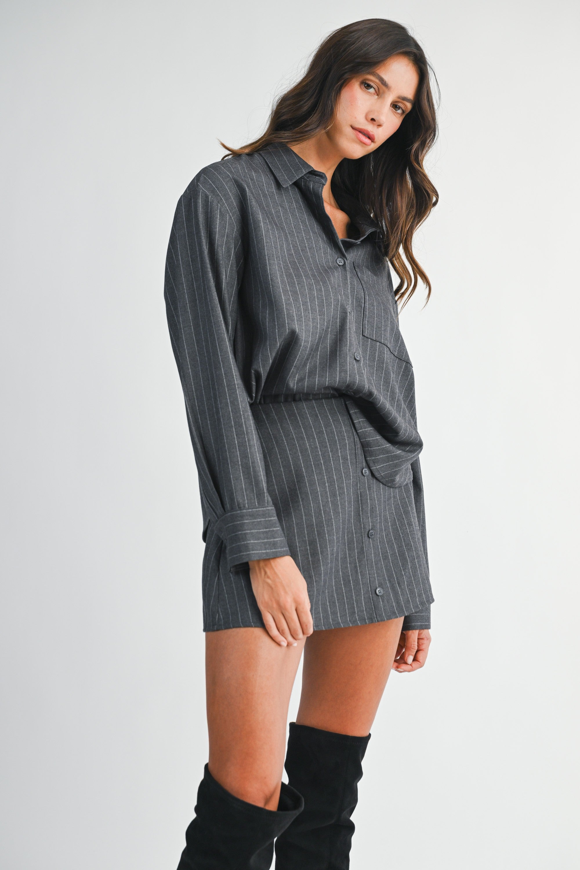 Janina Pinstripe Set