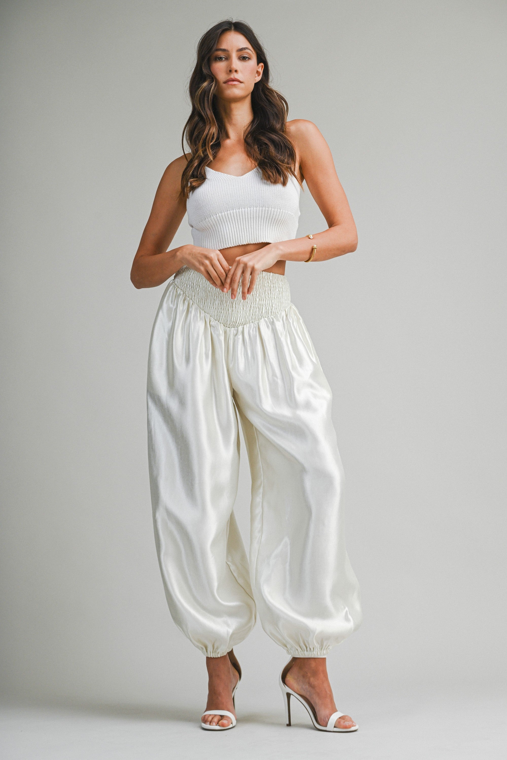 Savvi Satin Pants