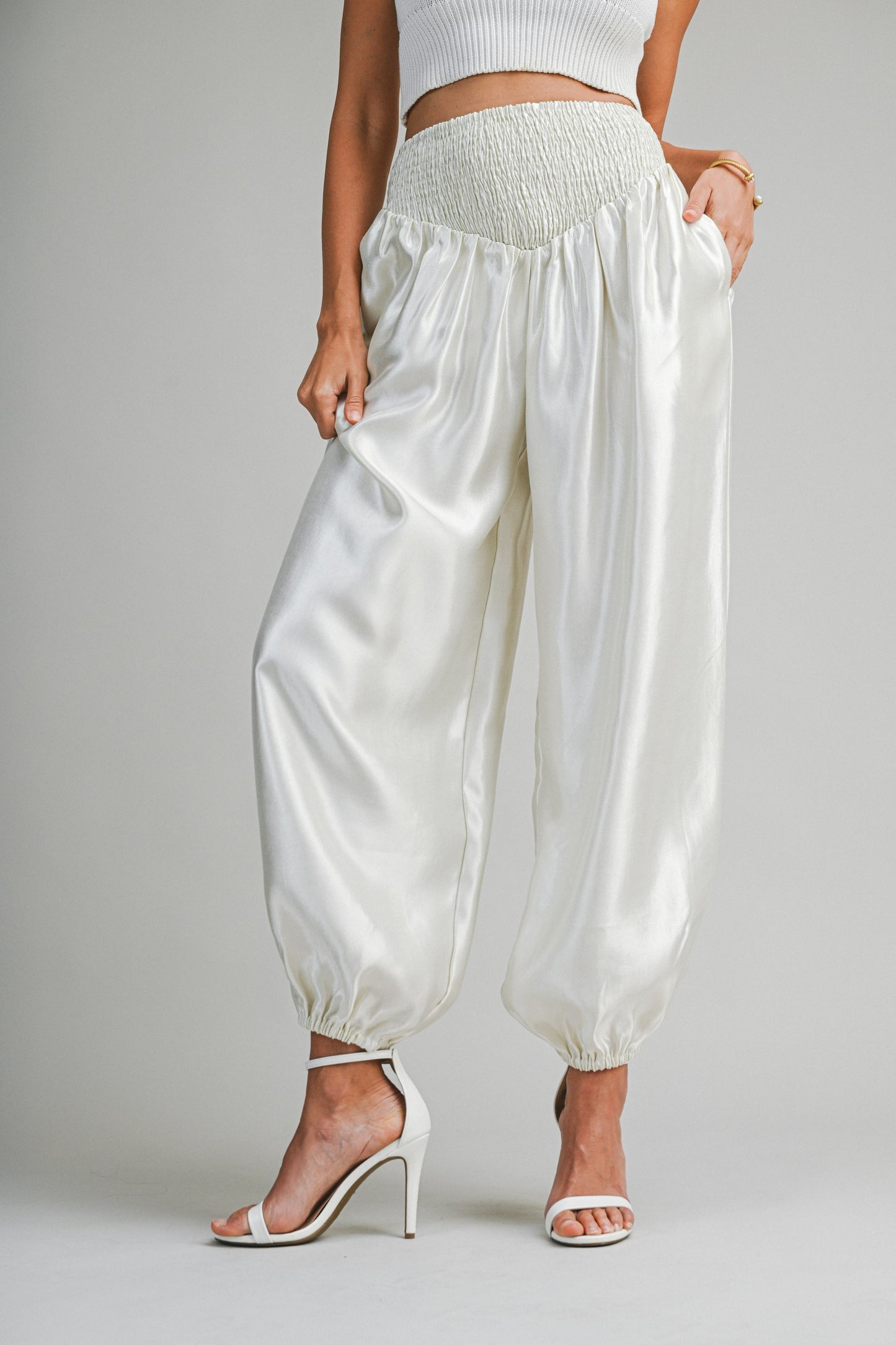 Savvi Satin Pants