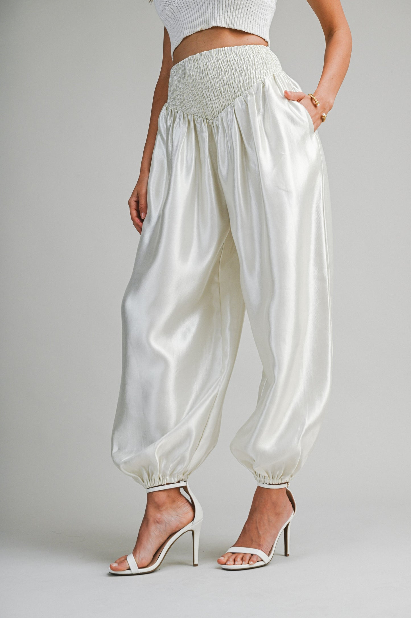 Savvi Satin Pants
