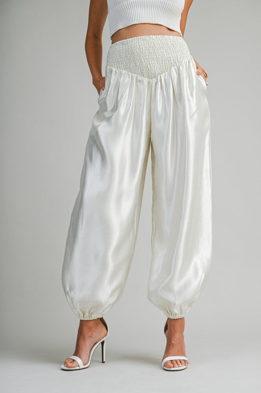 Savvi Satin Pants