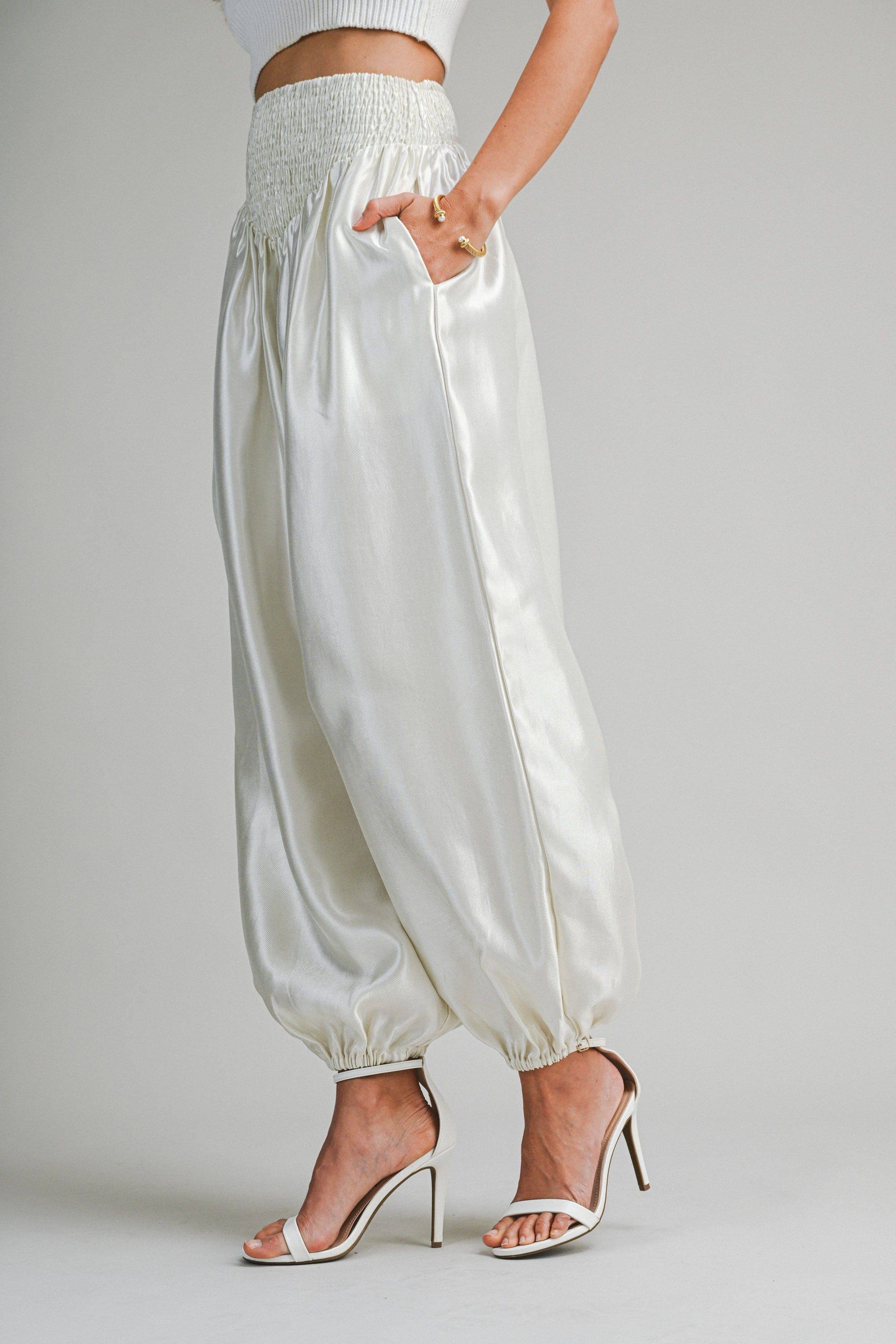Savvi Satin Pants
