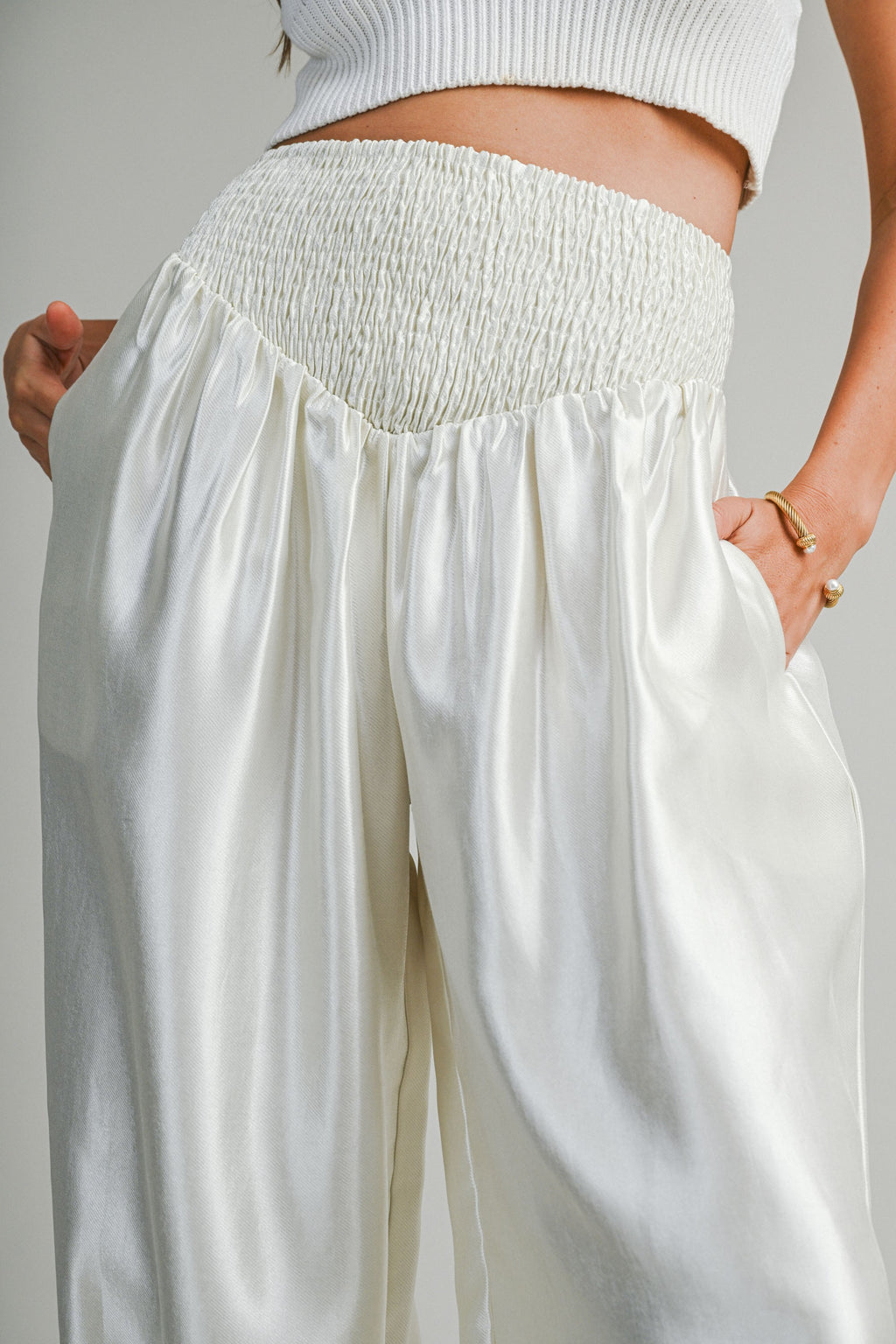Savvi Satin Pants