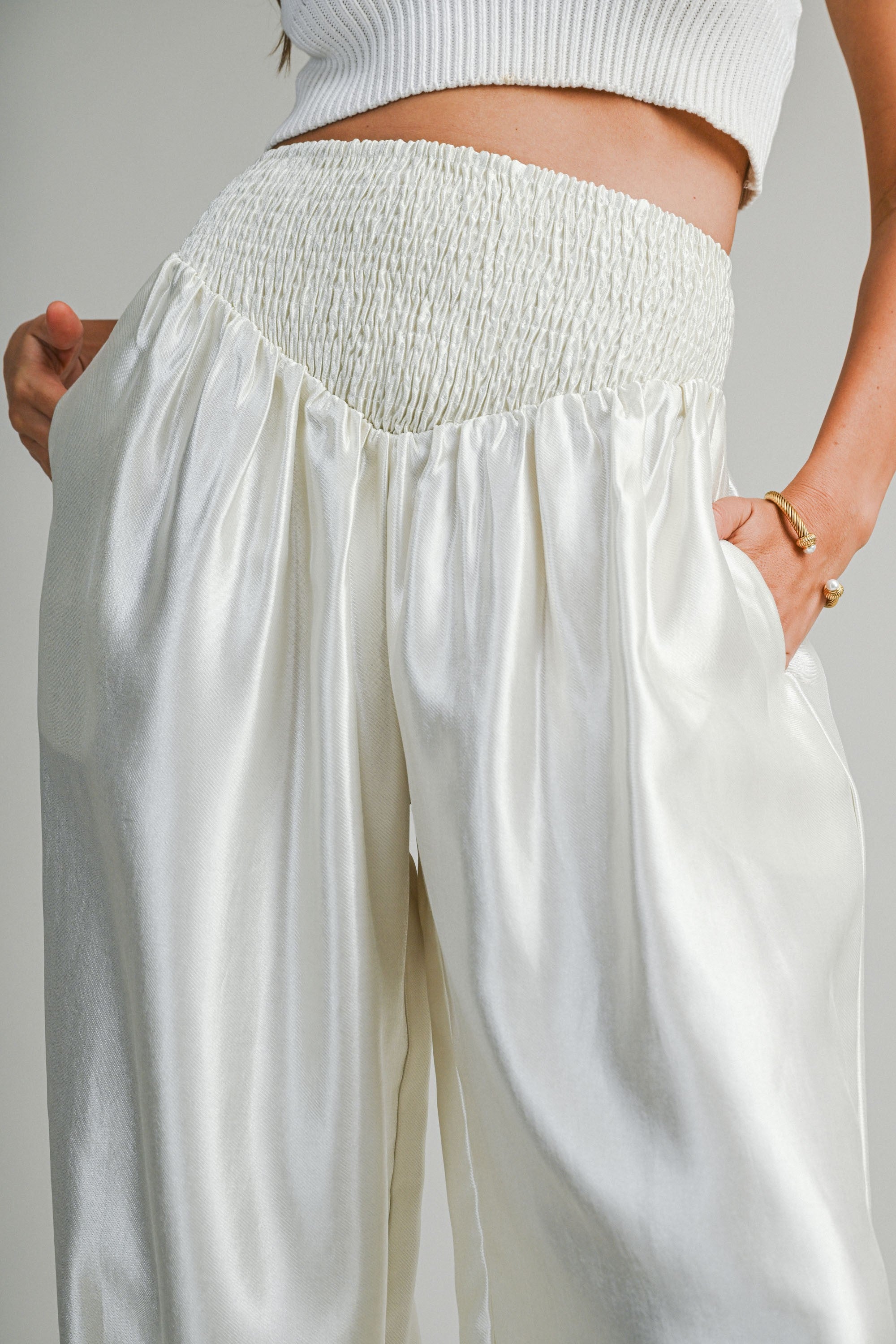 Savvi Satin Pants