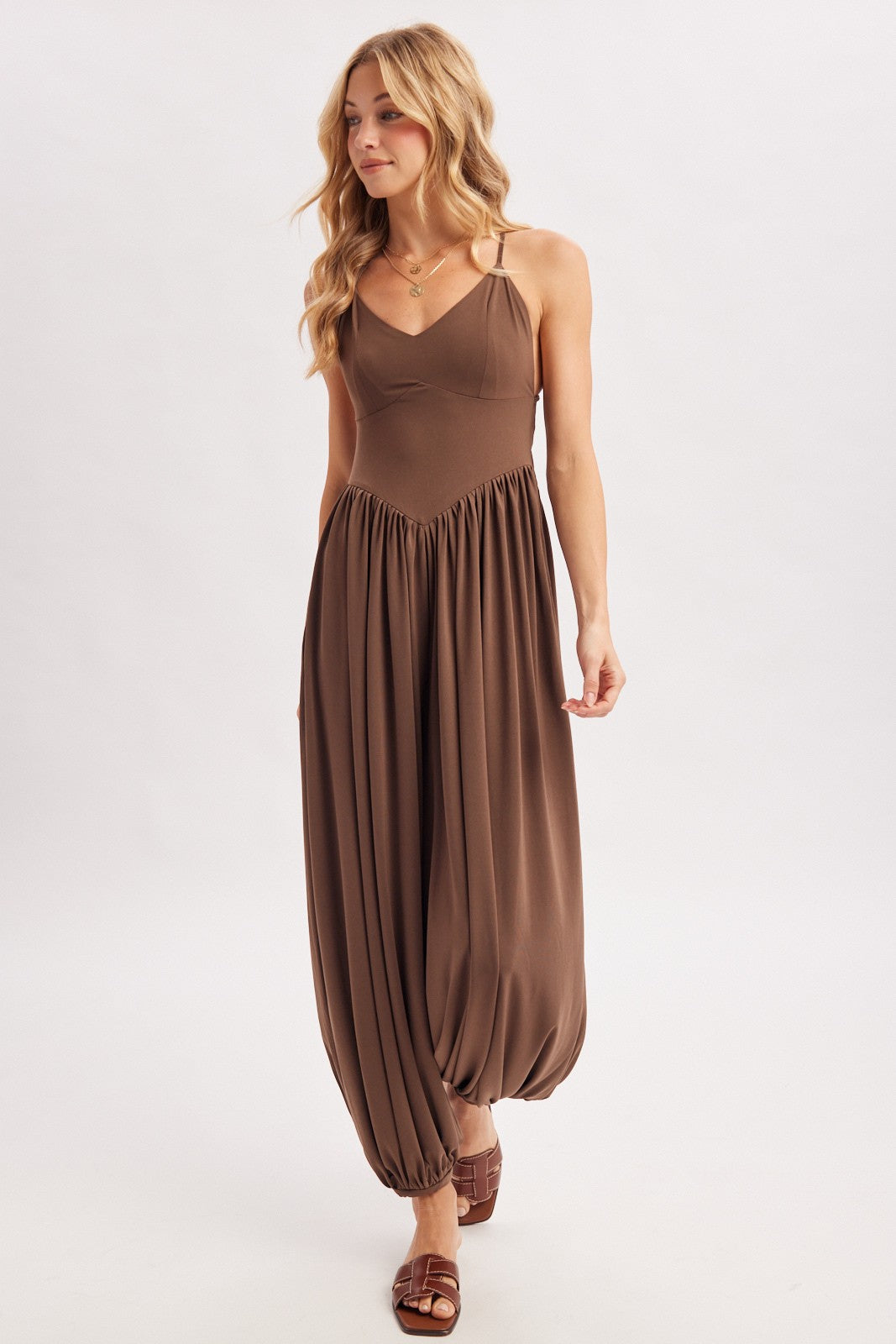 Brandi Jumpsuit - Chocolate