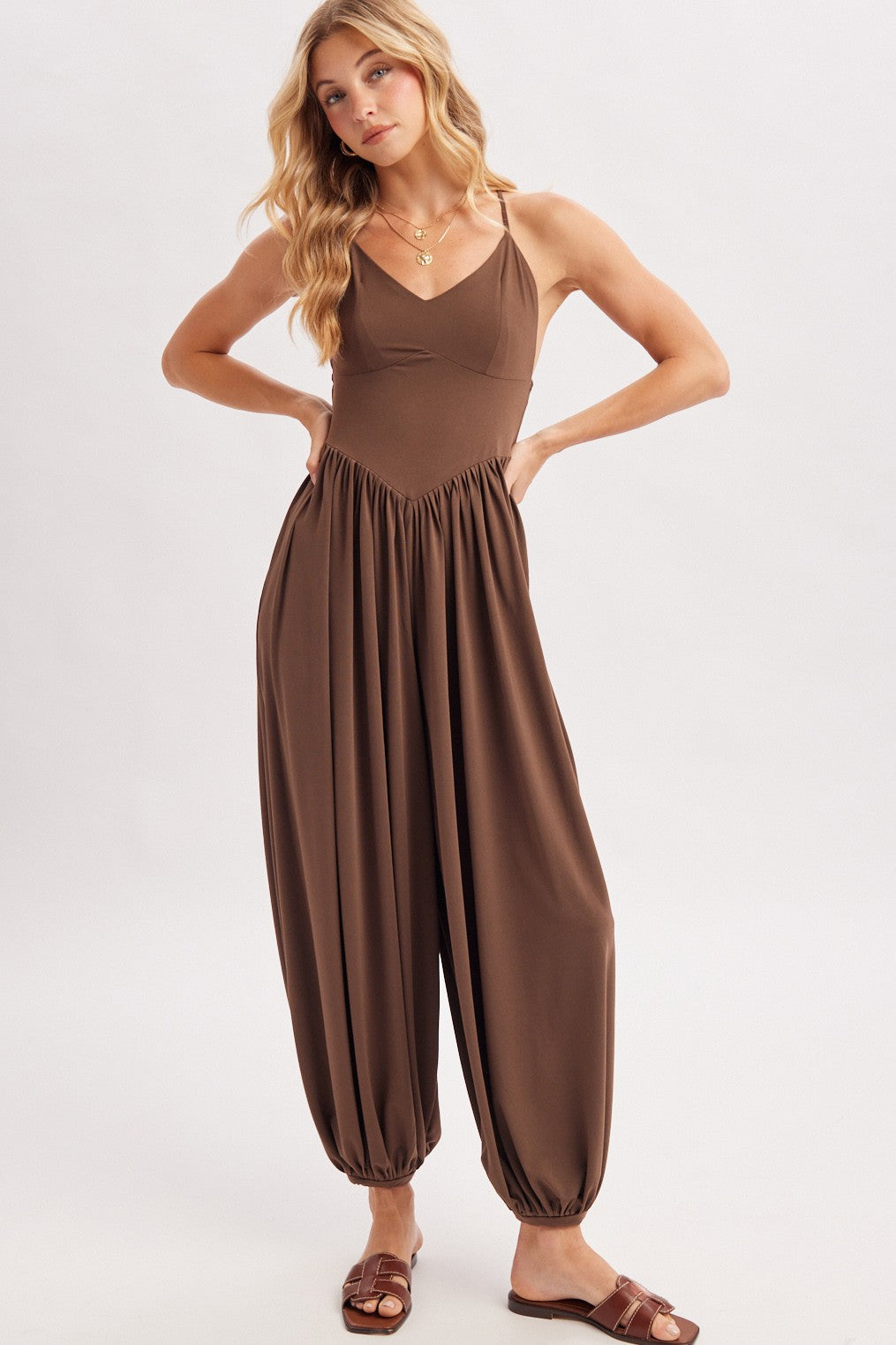 Brandi Jumpsuit - Chocolate