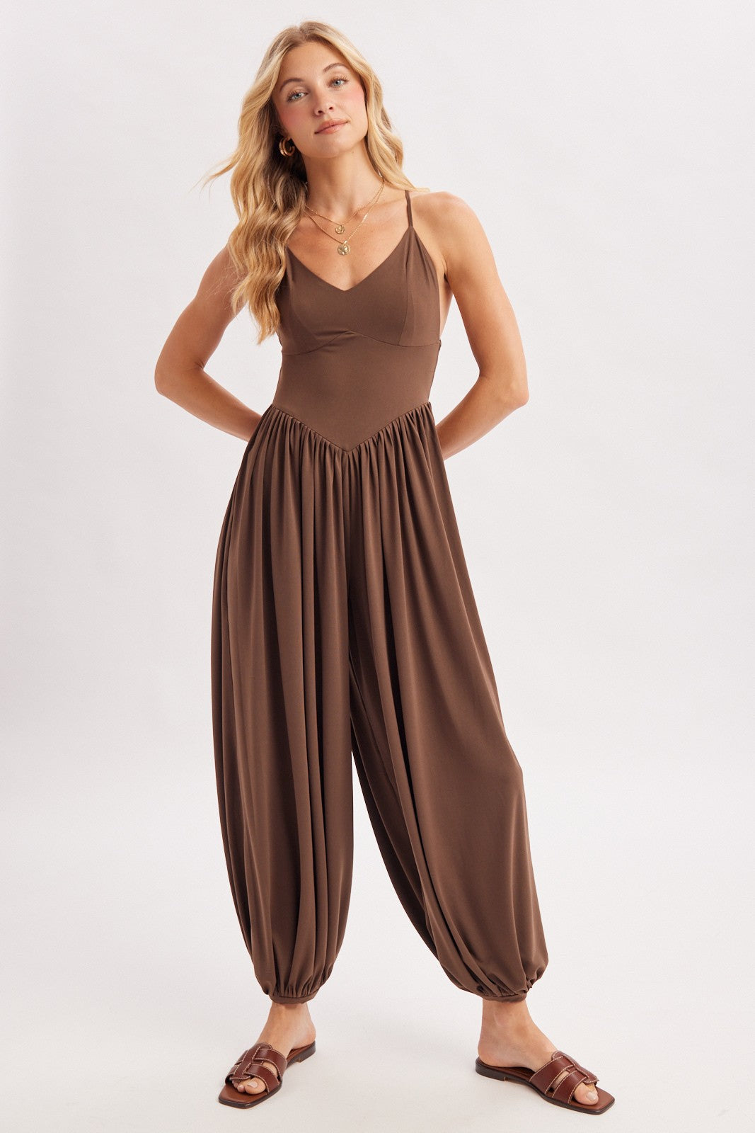 Brandi Jumpsuit - Chocolate