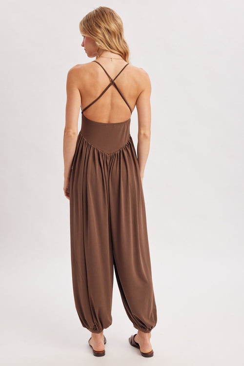 Brandi Jumpsuit - Chocolate