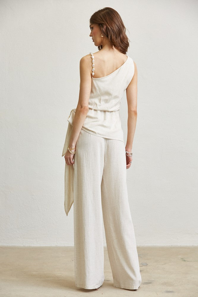 Marbella Linen & Pearl Set