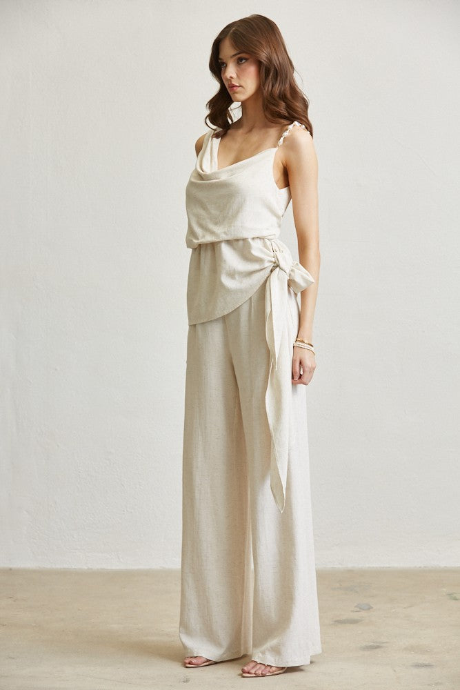 Marbella Linen & Pearl Set
