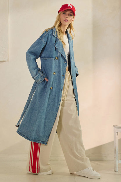 Astrid Denim Trench Coat