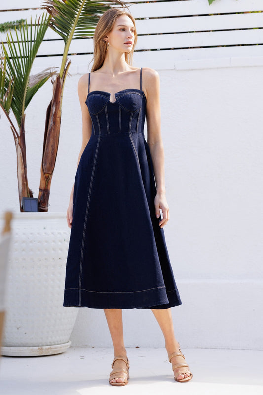 Georgia Denim Midi Dress