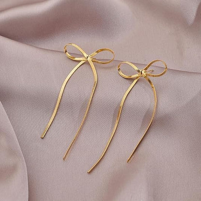 Violette Bow Earrings - Gold