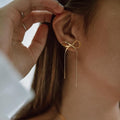 Violette Bow Earrings - Gold