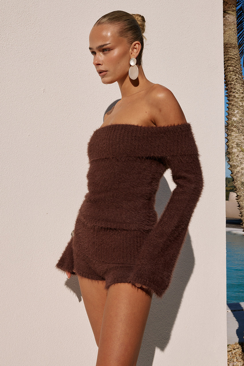 Anneliese Off Shoulder Knit Sweater