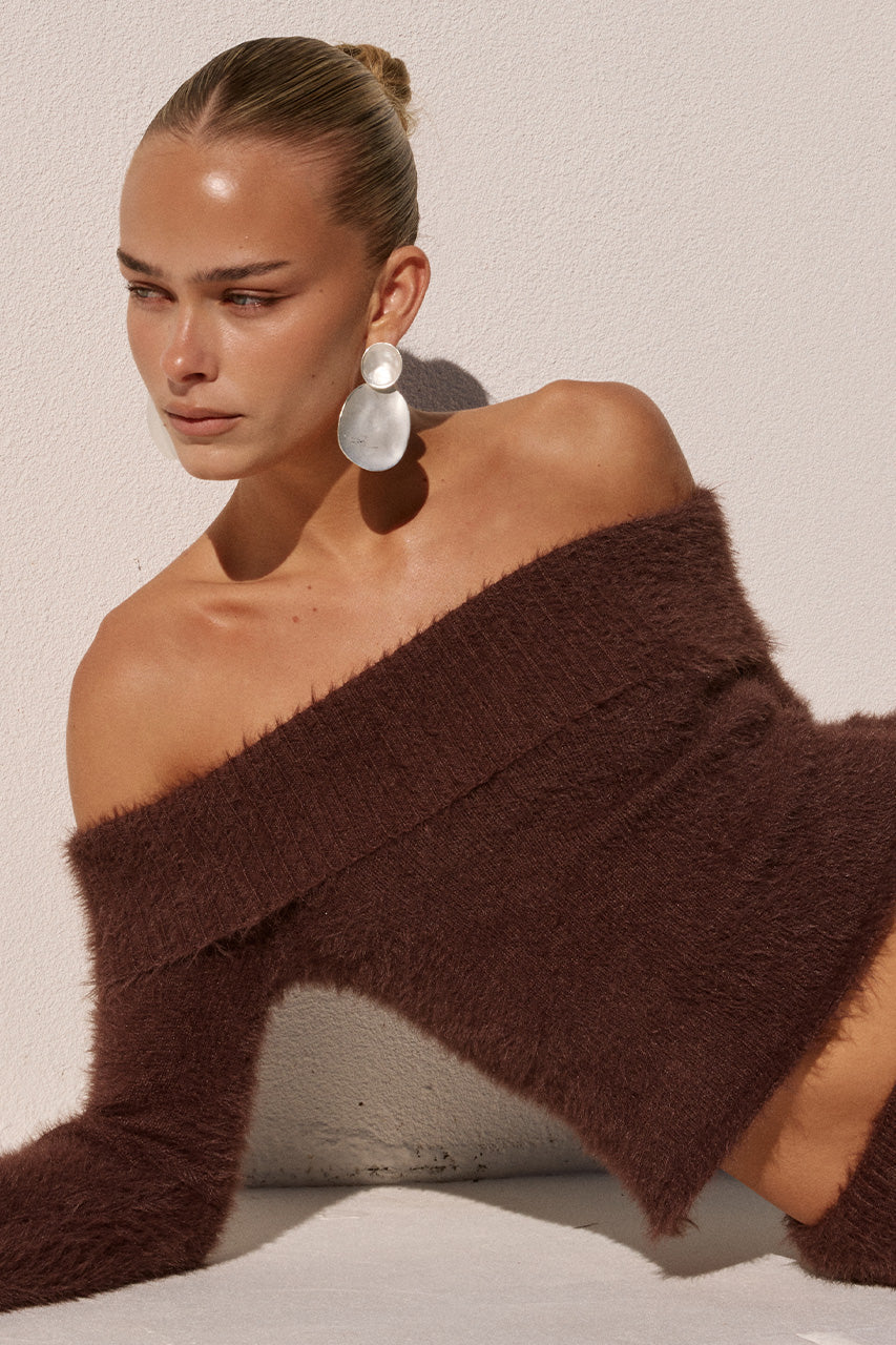 Anneliese Off Shoulder Knit Sweater
