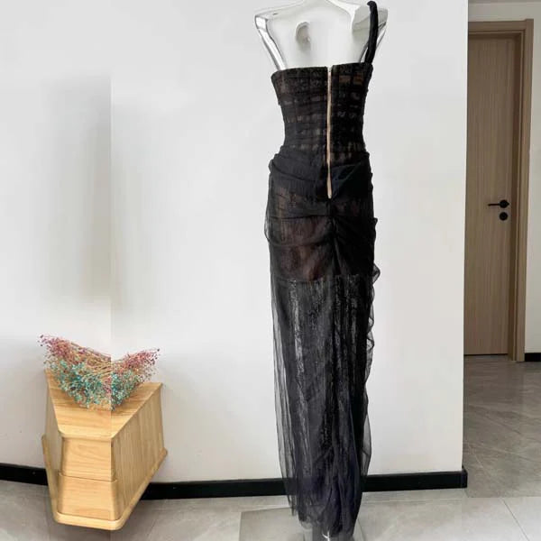 Mia Dress - Burgundy & Black
