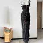 Mia Dress - Burgundy & Black