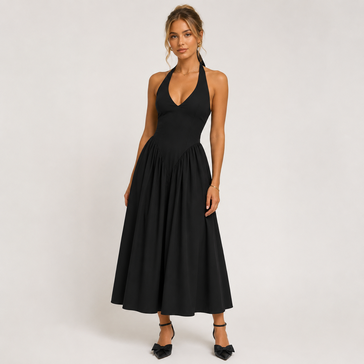 Harper Dress - Black, White, Pistachio
