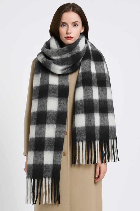 Beatriz Scarf - Black & White