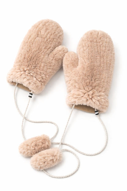 Marlo Rabbit Fur Gloves